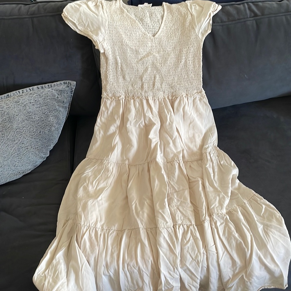 Bohme Luciana Smocked MIDI Dress - Linen